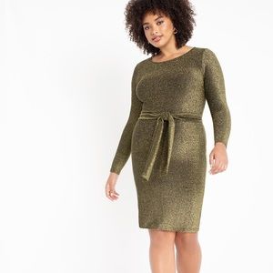 Lurex Tie Waist Dress